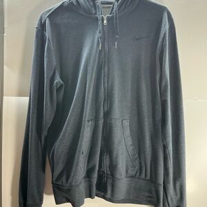 Nike Men's Dark Gray Zip-Up Sweater
